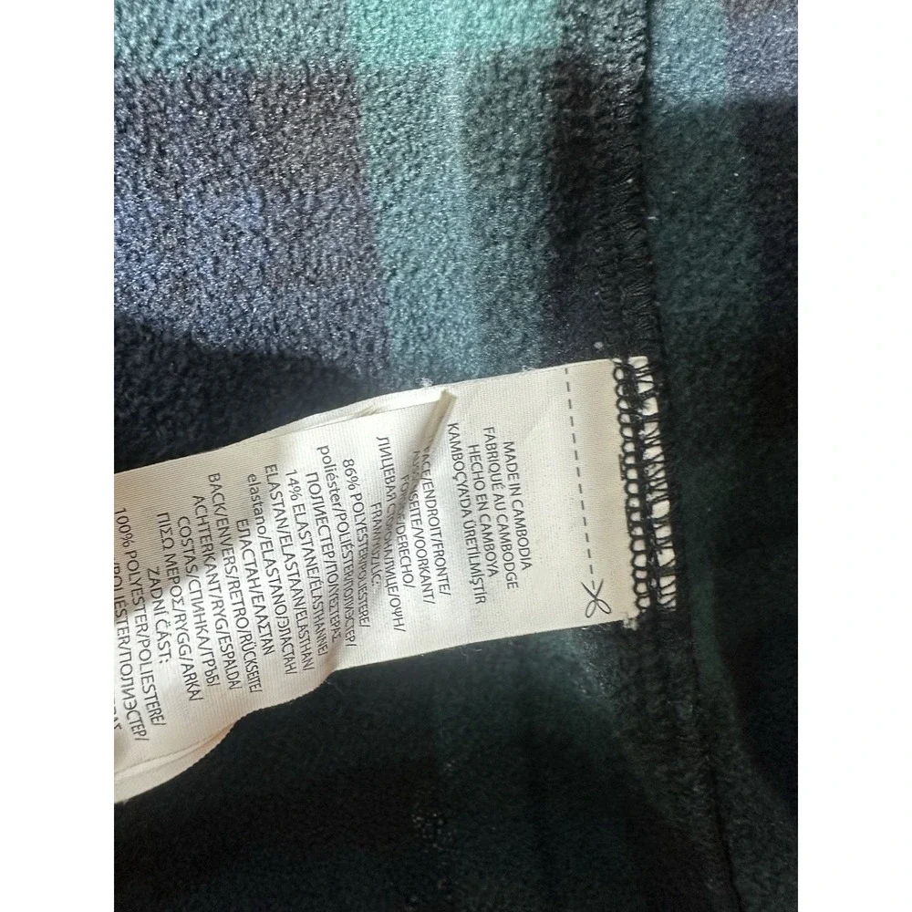 Polo Ralph Lauren Softshell Jacket Black Fleece Plaid Lining Mens Medium Mock